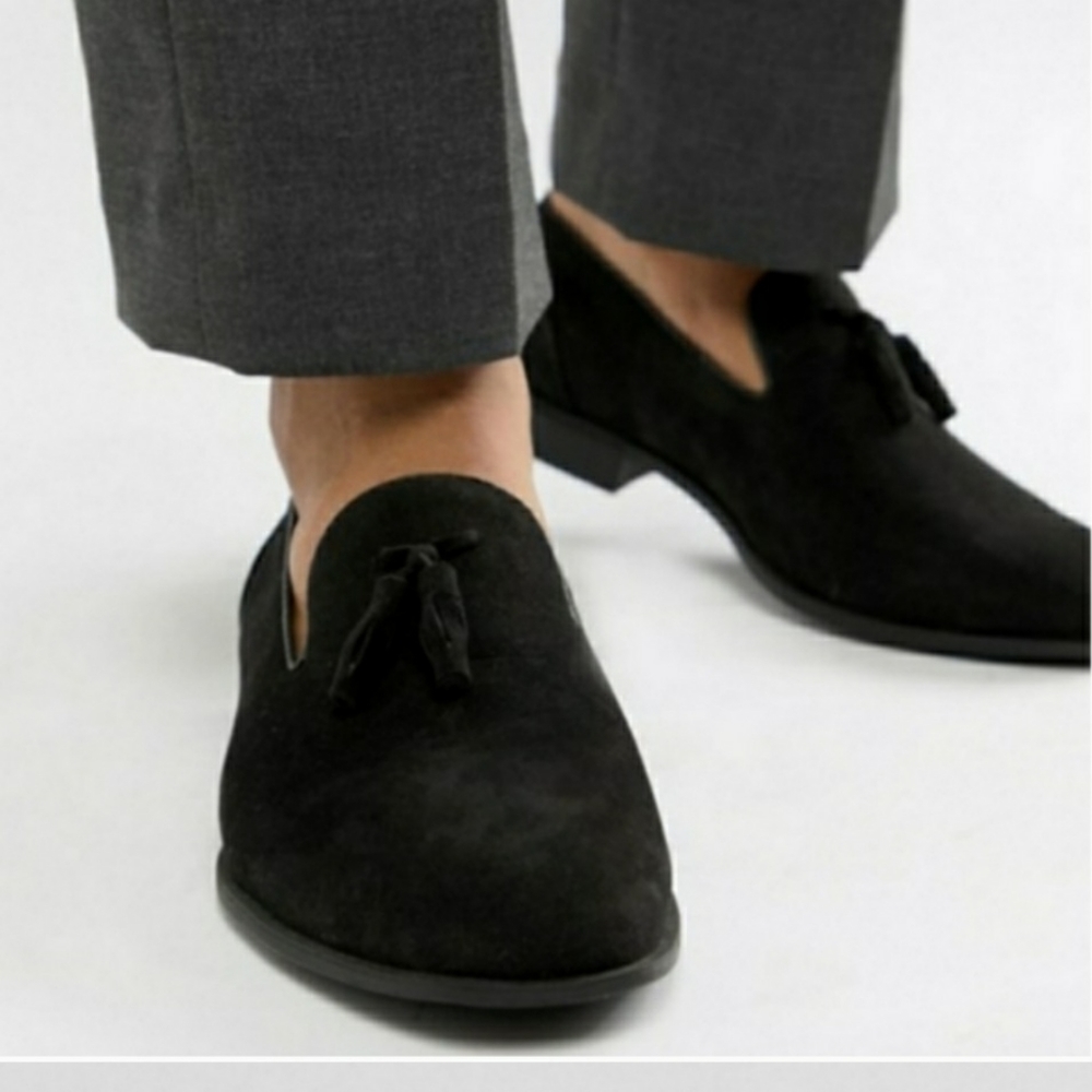 ASOS Design Wide Fit Tassel Loafer in Velvet